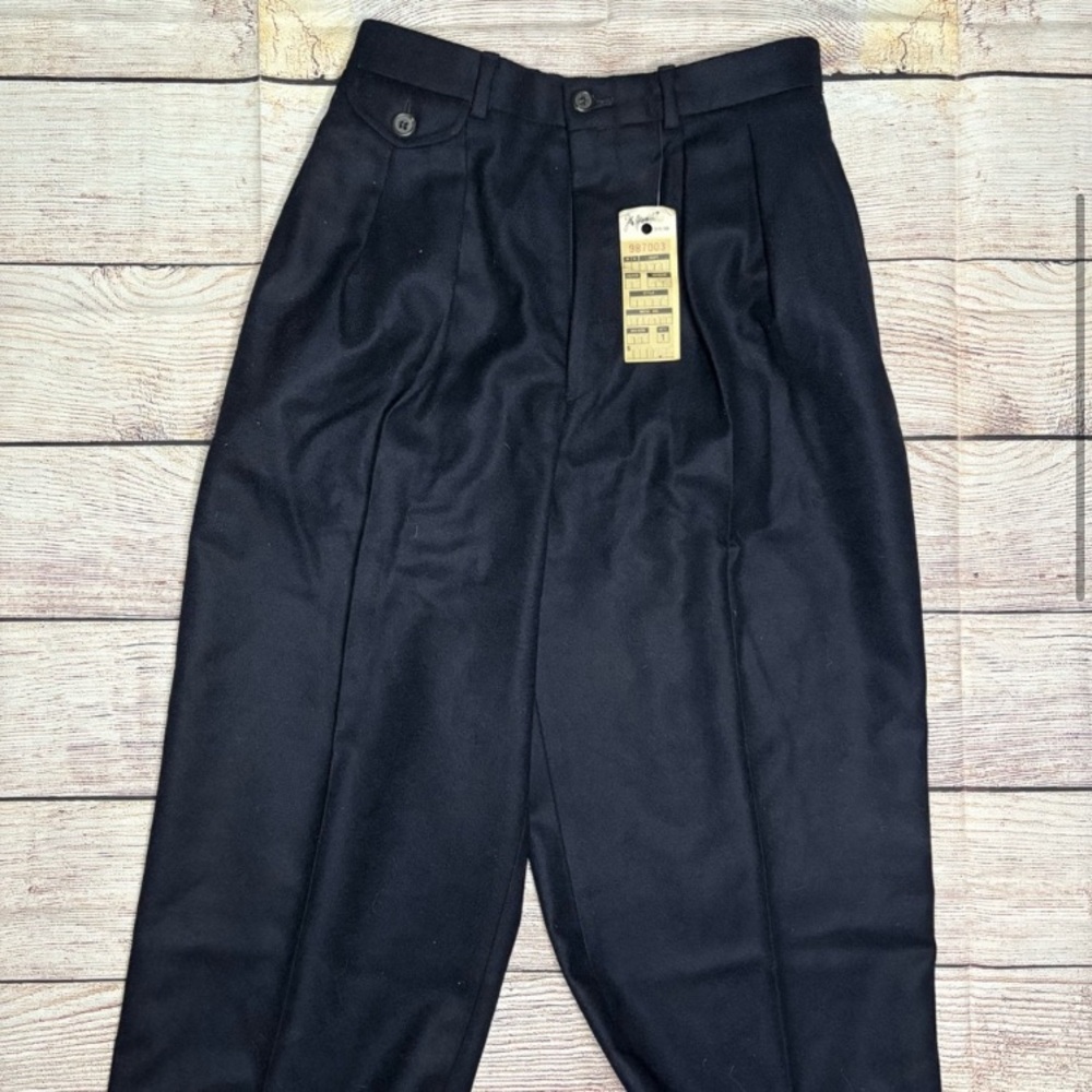 Ralph Lauren navy blue Dress Pants Tailored Wool-Blend - Picture 2 of 8
